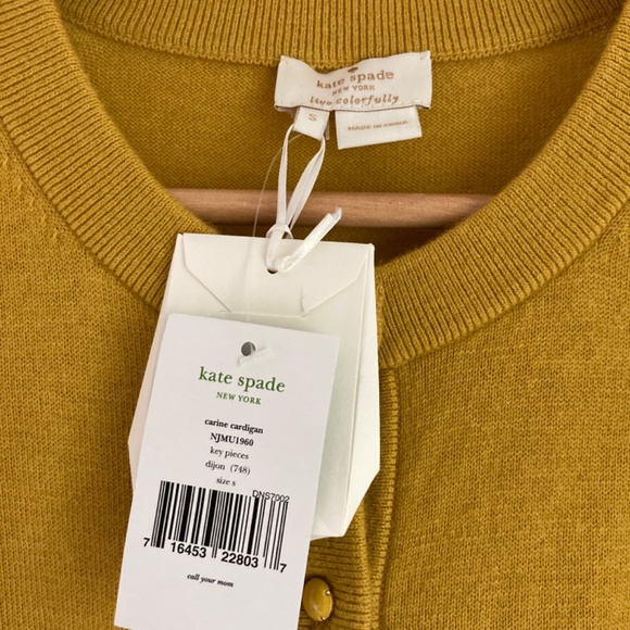 New Kate Spade wool cashmere cardigan with flaws - Picture 2 of 9